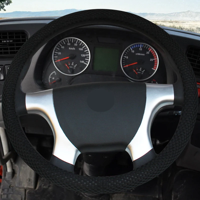 

Car Steering Wheel Cover Truck Bus Automobile Net Cloth Breathable Wearable Diameters for 36 38 40 42 45 47 50CM Funda Volante