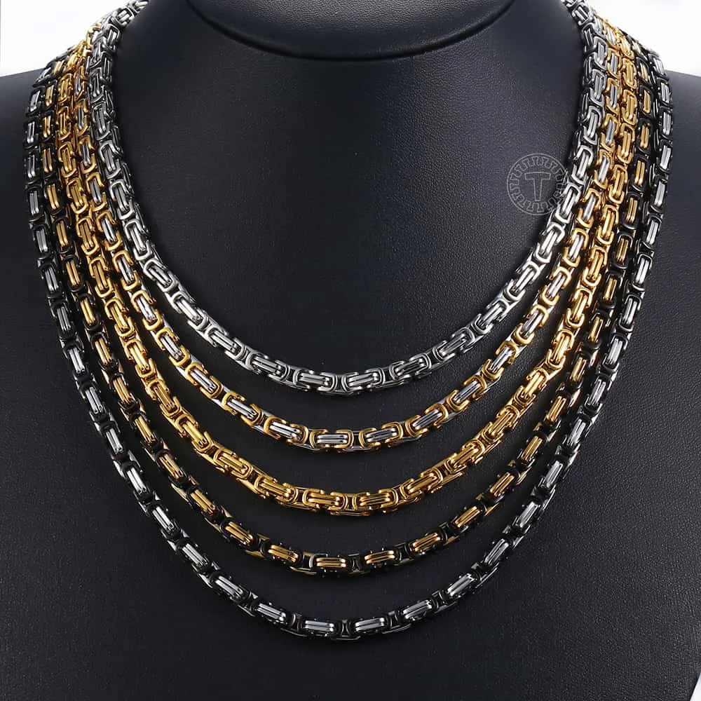 Ювелирное Украшение в стиле хип хоп для мужчин и мальчиков византийская цепочка 5