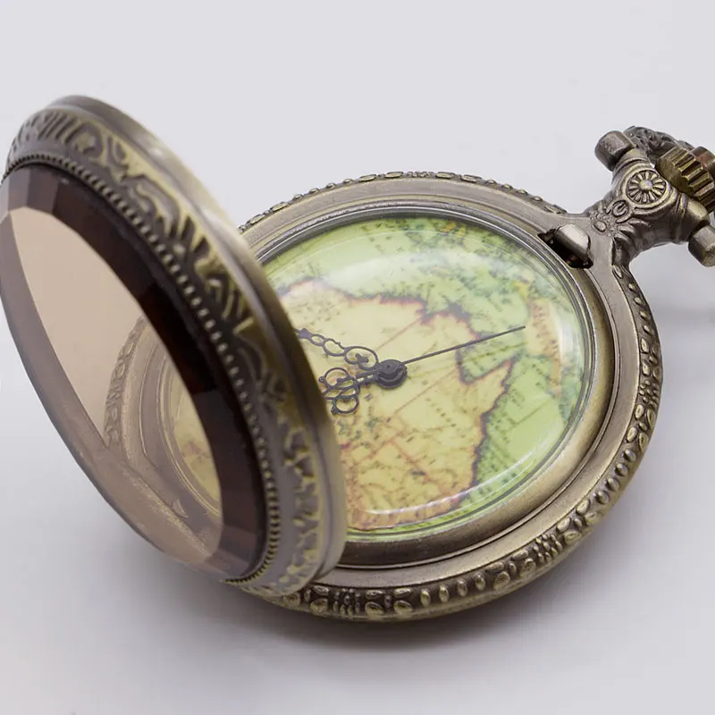 Новое поступление винтажные кварцевые карманные часы с американской картой