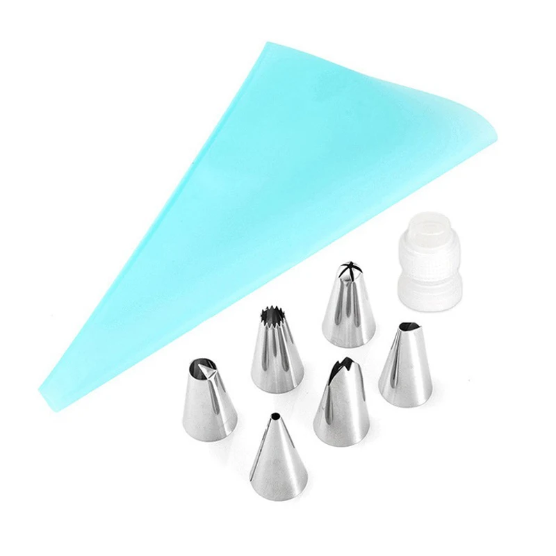 

8 Pcs/Set Pastry Bag Tips Nozzle Kitchen Icing Piping Cream Reusable Pastry Bags Set Cake Decorating Tools Kitchen Gadgets