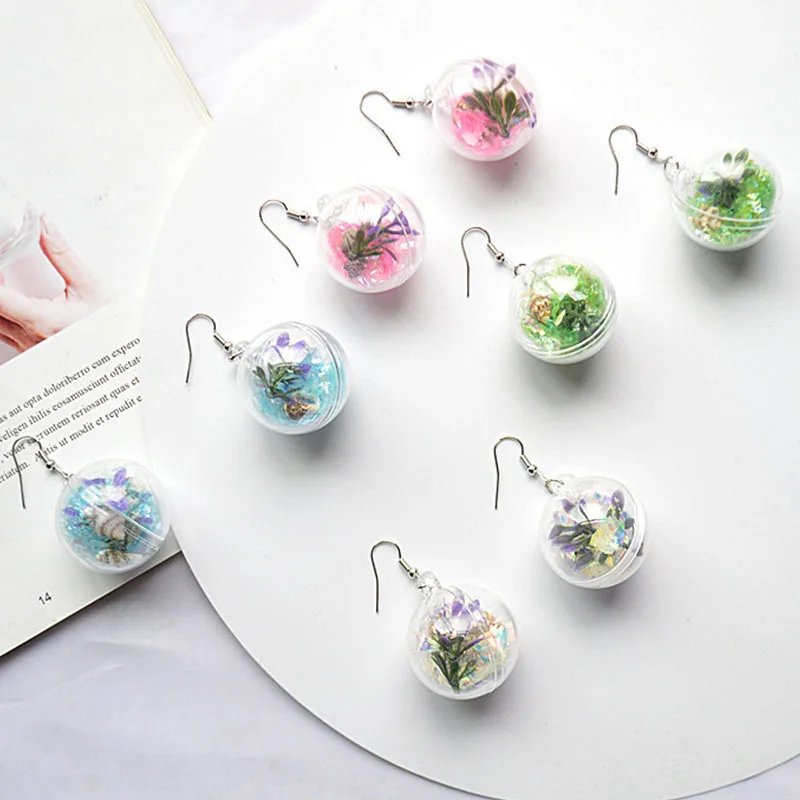 

2022 New Ball Glitter Shell Flower Earrings For Women