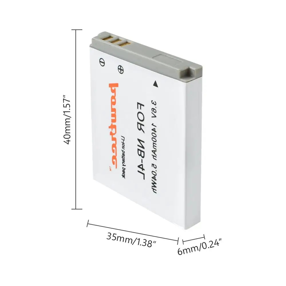 Запасной литий ионный аккумулятор POWTREE NB 4L 1400 мАч для цифровой камеры Canon IXUS 30 40 50 55