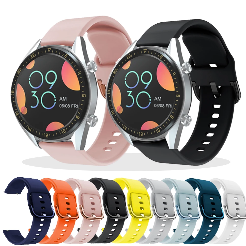 

Ремешок силиконовый спортивный для Huawei Watch GT2 GT 2 46 42 мм, браслет для часов Polar Ignite Amazfit GTR2 GTS 2 GT2 Pro