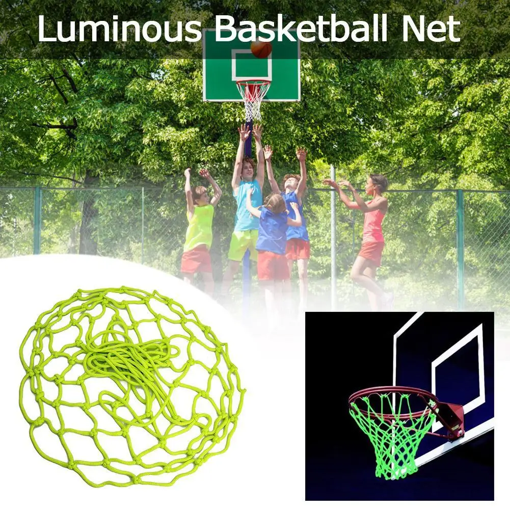 

Green Fluorescent Basketball Net Luminous Basketball Net Night Sports Fluorescent Standard Basketball Accessories Supplies Tools