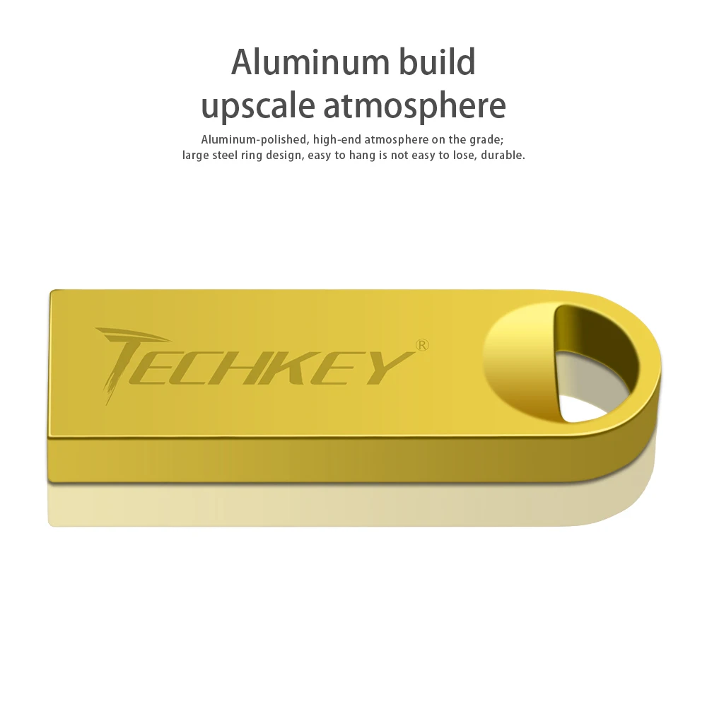 Usb фэш-накопитель TECHKEY водонепроницаемый флеш-накопитель 64 ГБ 32 16 8 4 серебристая