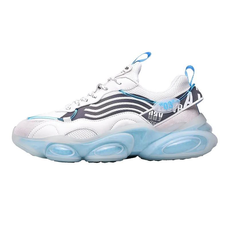 

2021 Autumn Men's Shoes Casuals Lace-Up Mixed Colors Cross-tied Round Toe Low Heels Flat Air Mesh Non-slip Breathable Sneakers