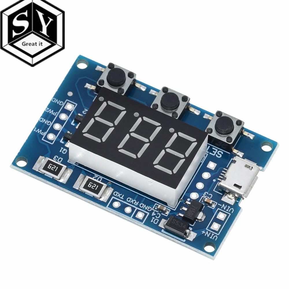 1 шт. DC5 30V/Micro Usb 5 В мощность независимый генератор pwm 2 канала двойной способ