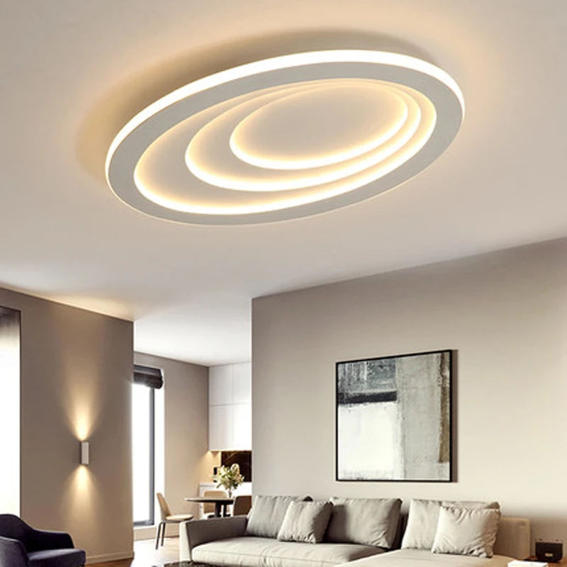 

Креативные овальные светодиодные потолочные светильники для гостиной, Светильники для спальни, домашнее освещение, светодиодная лампа, по...