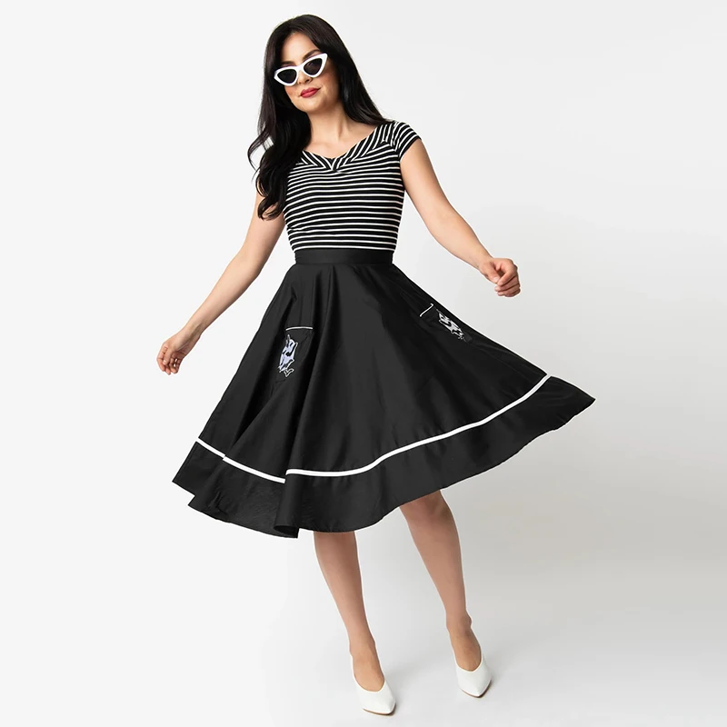 Горячая Распродажа ретро винтажная Женская юбка на Хэллоуин осенне-зимняя