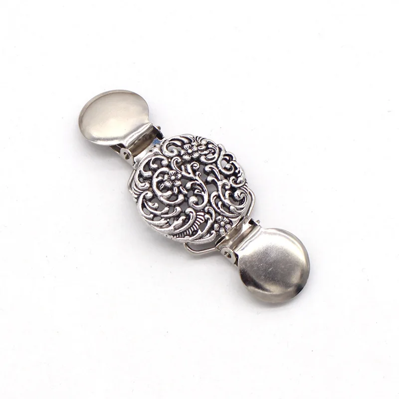 Женский и мужской винтажный шарф-свитер с пряжкой зажим для воротника из сплава