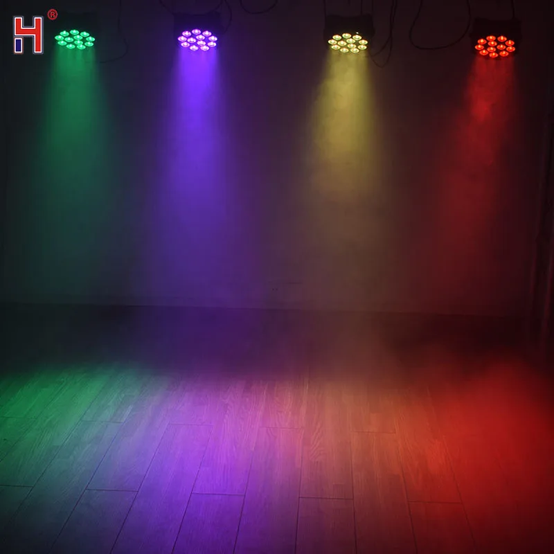 12X12w LED Par Light Mini Flat Uplighting Wash Fixture DJ Stage Equipment For Home Party Disco Concert Wedding | Лампы и освещение