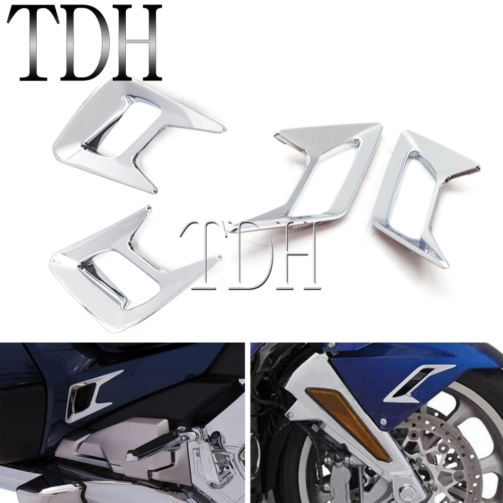 

For Honda Gold Wing GL1800 Tour DCT Airbag 2018-up Chrome Front/Rear Fender Accent Decoration Mudguard Vent Trims Cover Bezel