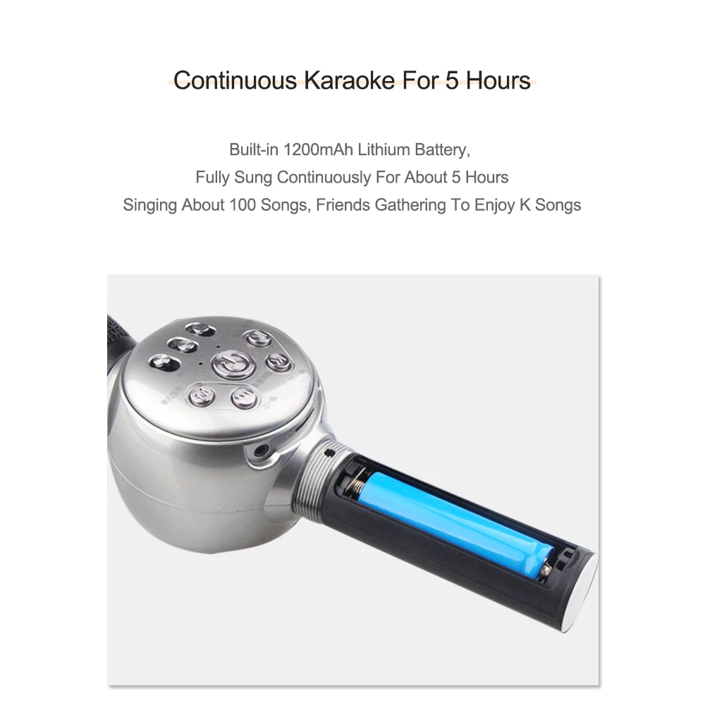 Новый обновленный беспроводной Bluetooth караоке микрофон WS858 светильник ой света