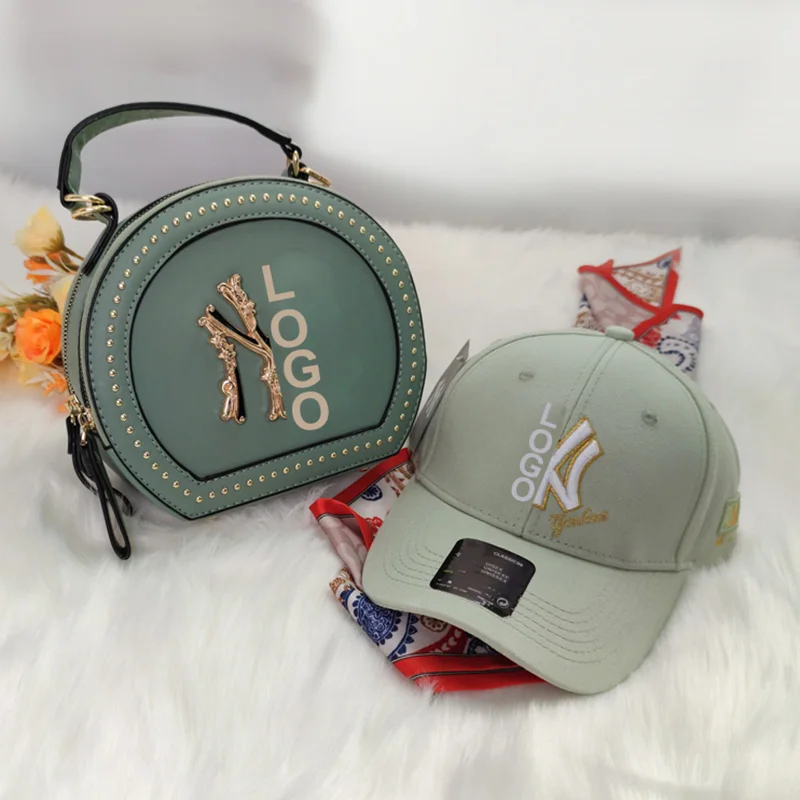 Оптовая продажа сумки-тоут на цепочке через плечо комплект из шапки NY и кошельков