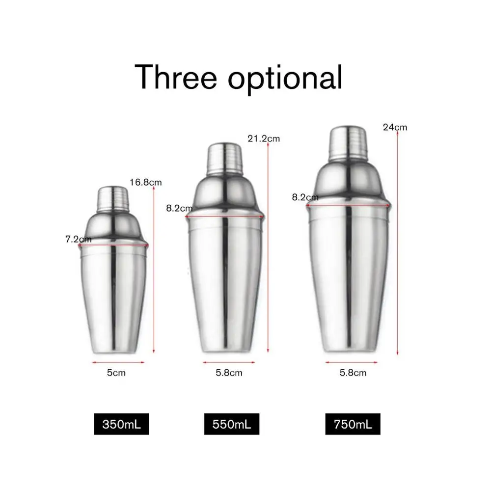 

23 PCS/SET Stainless Steel Cocktail Shaker Mixer Drink Bartender Browser Kit Bars Set Tools With Wine Rack Stand