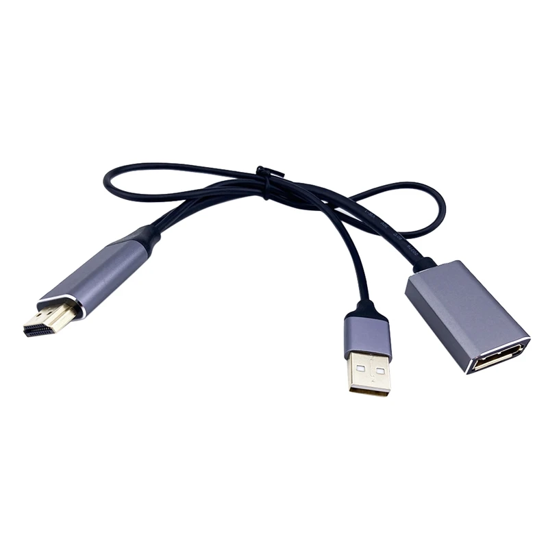 

HDMI-совместимый с DP конверсионным кабелем 4K 60 Гц HD-дисплей 144 Гц HDMI-совместимый штекер-DP с USB-источником питания