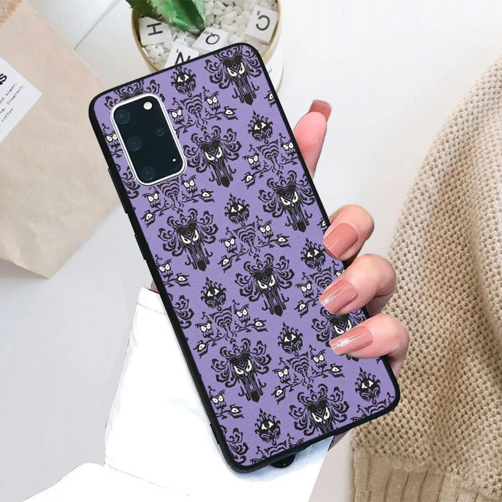

For Samsung Galaxy Haunted Mansion Wallpaper Soft TPU Black Border Samsung Galaxy Case