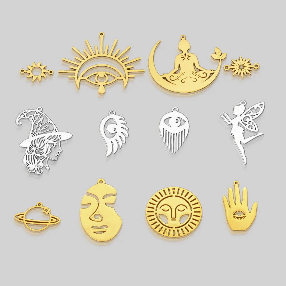 5 шт./лот 100% Подвеска из нержавеющей стали с изображением глаза сглаза ангела