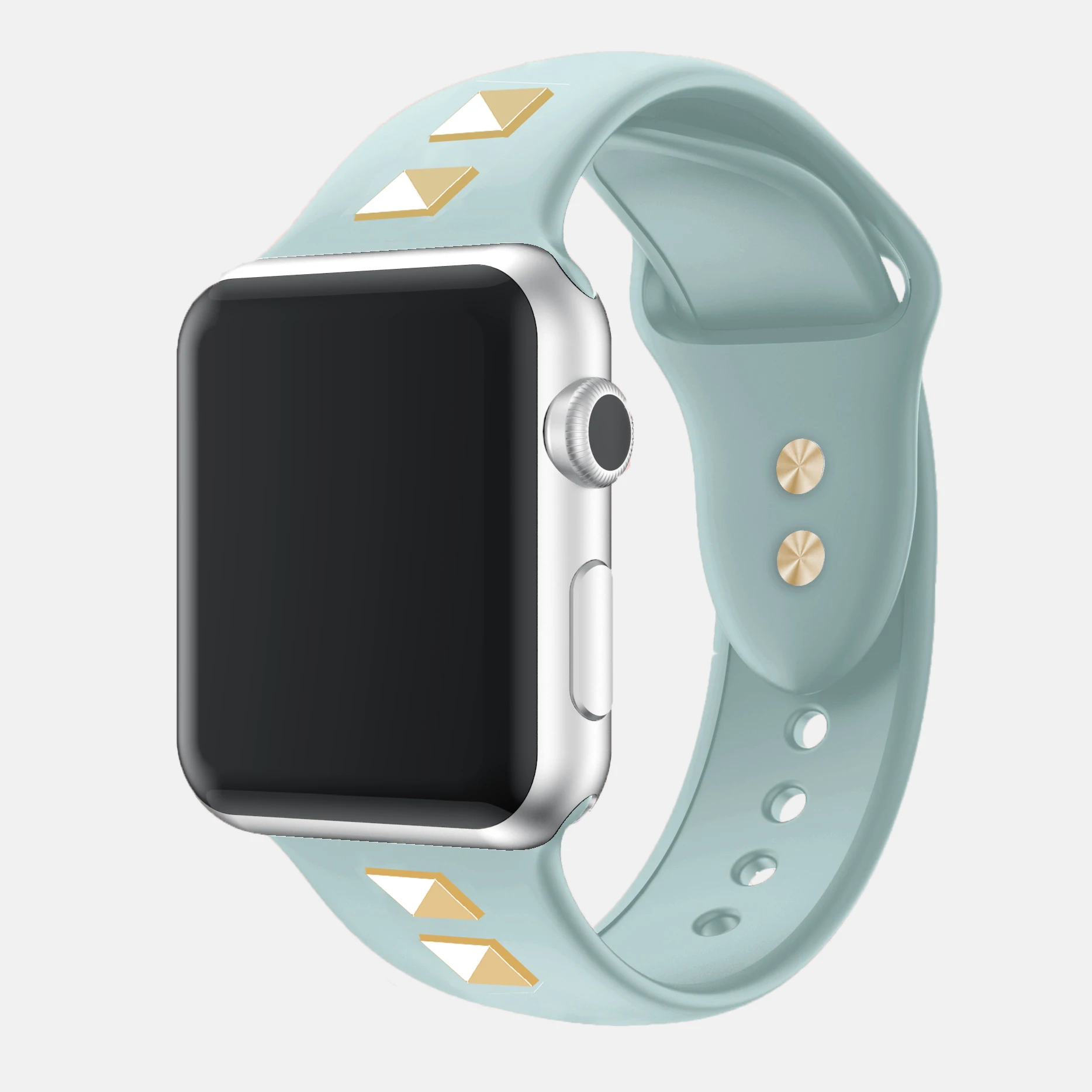 Силиконовый ремешок для apple watch 4 band 44 мм iwatch 42 40 correa 38 два панк заклепки стиль 5 3