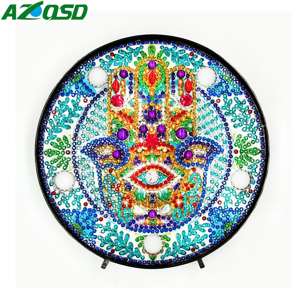AZQSD 5D алмазная картина мозаика иконы светодиодный светильник вышивка глаза