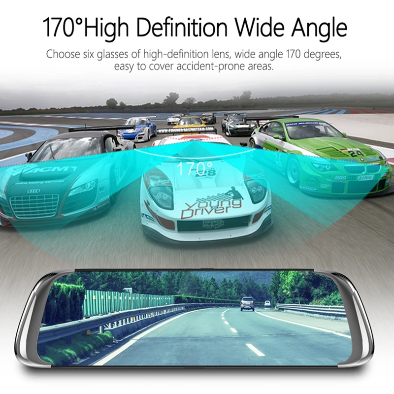 Автомобильный видеорегистратор Odare 10 дюймов Android 5 1 Потоковое мультимедиа камера