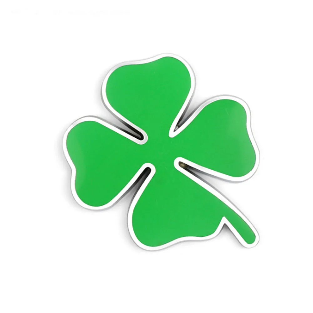 Украшение автомобиля Наклейка s Зеленый Клевер день значок Chrom Металлическая