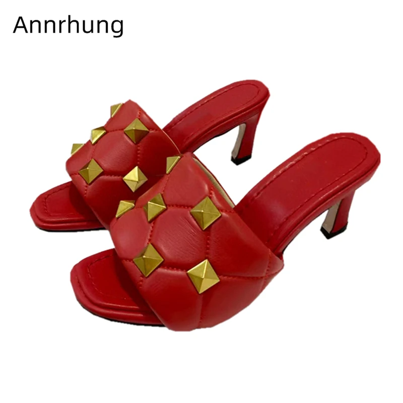 

Женские Летние босоножки из натуральной кожи, с открытым носком и заклепками