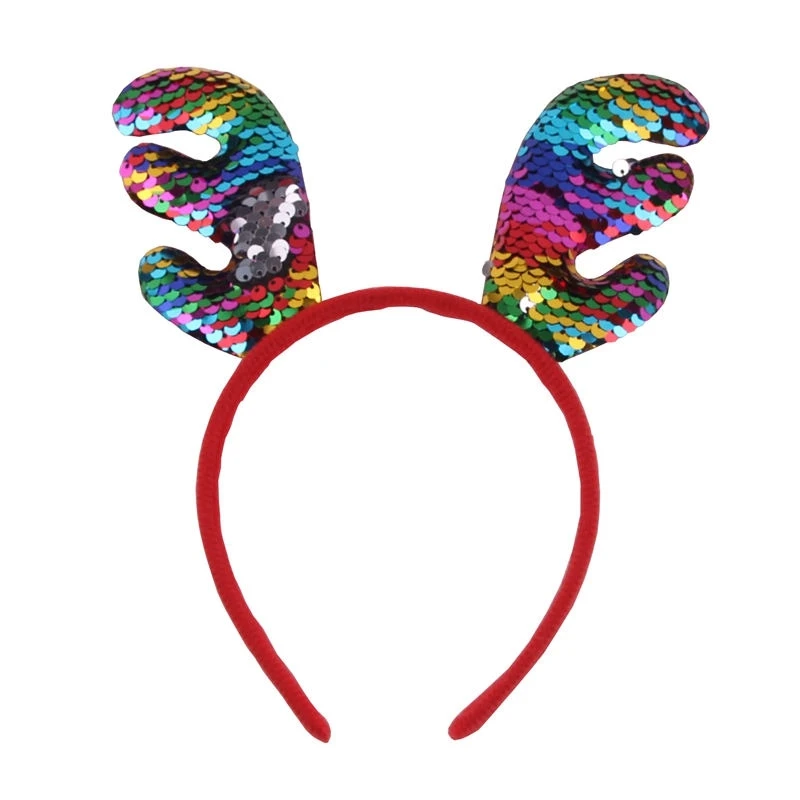 Рождественская повязка на голову красные/зеленые Фетровые Подкладки с обратным