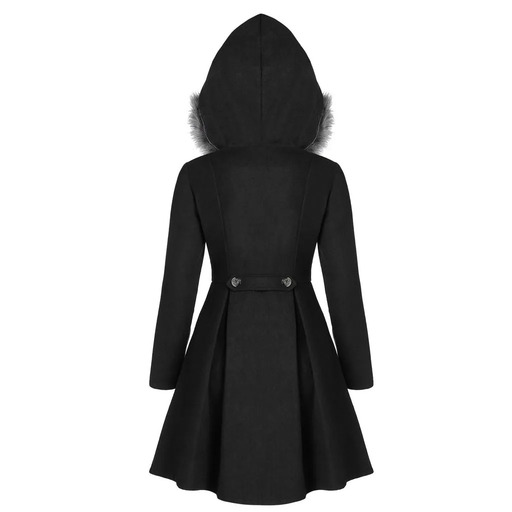 SAGACE Women Fashion Plus Size Double Breasted Fur Hooded Long Coat Full Cotton Pencil keep warm Korean Jacket Casual CoatOct 15