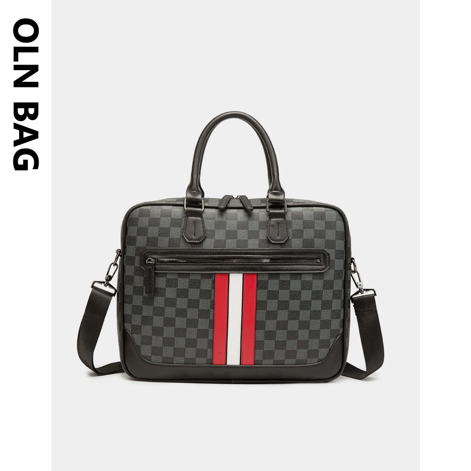 

Новый мужской портфель OLN, повседневная квадратная сумка, модная трендовая деловая сумка через плечо для компьютера в европейском и америка...