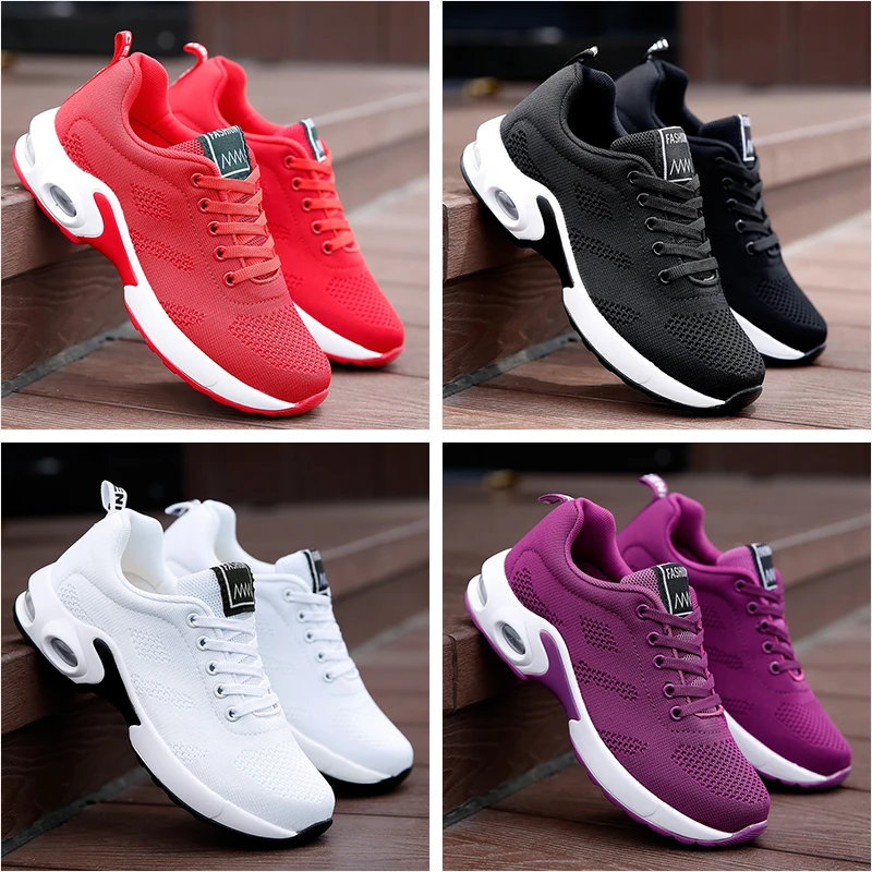 Легкие кроссовки для женщин Уличная обувь на плоской подошве Женские Дышащие