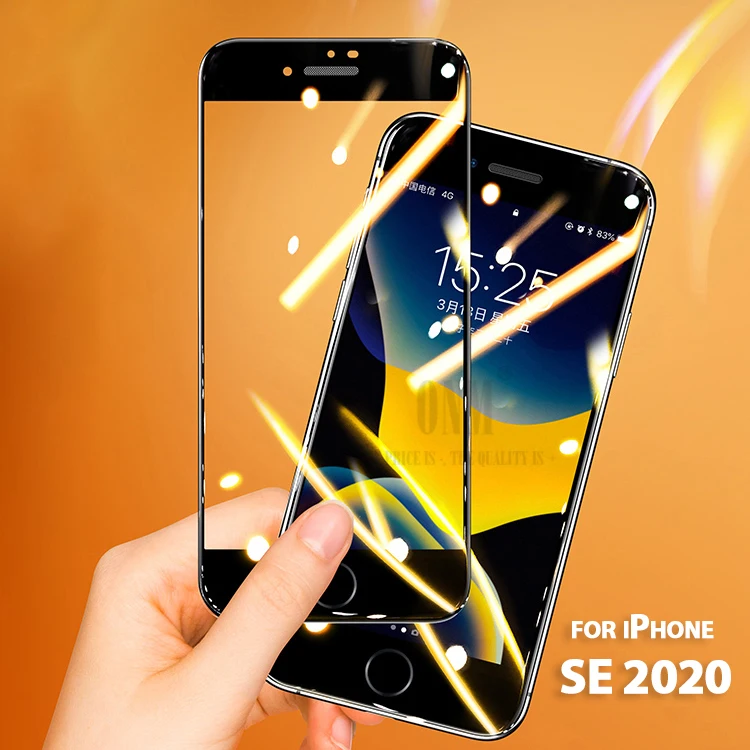 Полностью изогнутое закаленное стекло для iPhone SE 2020 Защита экрана 2 второе