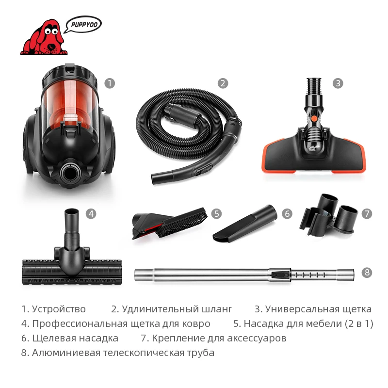 Puppyoo P9 Pro вертикальный мощный пылесос для дом пылесосы бытовые пылесборника
