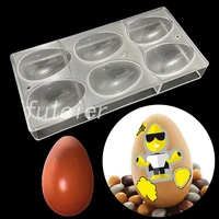 6 hole easter egg polycarbonate chocolate molddiy baking pastry confectionery tools tray candy cake decorating mould bakeware