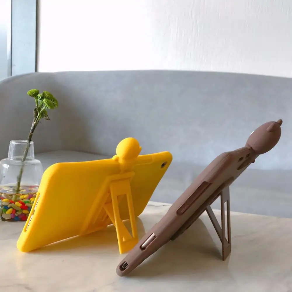 

Suitable for Huawei M5M6 10.1 Glory 5 Xiaomi 4P Tablet 4 Sets of Brackets, Duck Bear Support Frame Soft Rubber Protection