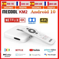 mecool km2 google certified netflix 4k tv box android 10 0 media player android 10 atv bt 2t2r dual wifi dolby audio prime video