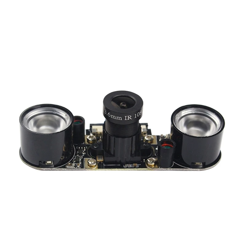 

OV5647 5MP Focal Adjustable Night Vision CameraSuitable for all Raspberry Pi revisionsw/Holder & IR Lights