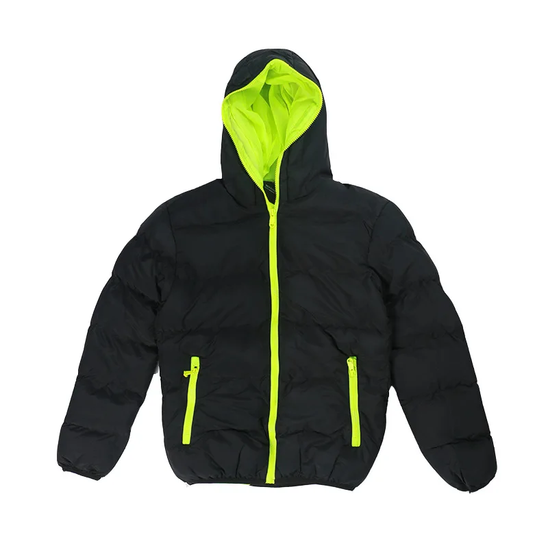 Модная хлопковая приталенная куртка с капюшоном Зимняя Толстая Мужская ветровка