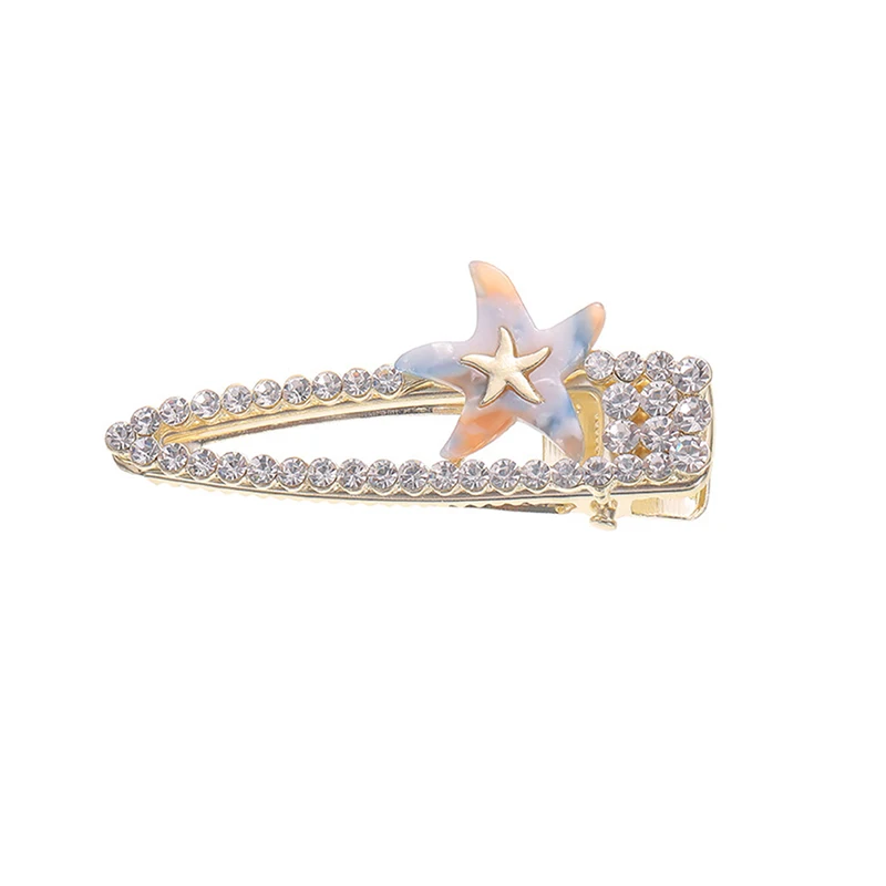 

Rhinestone Hair Clip Girls Starfish Hair Barrette Stick Hairpin Hair Styling Accessories For Women Girls Fashion New Hair Clips