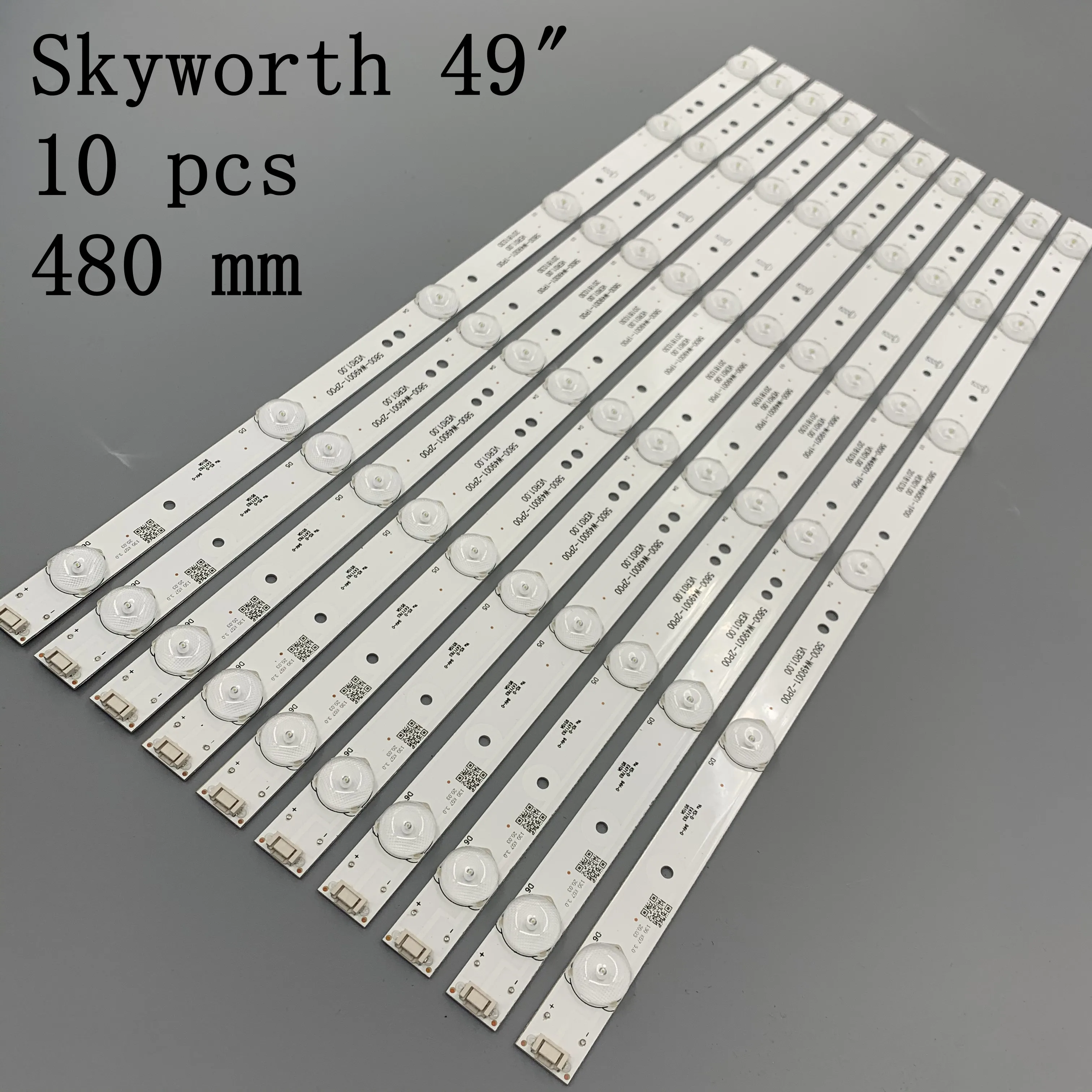 TKDMR 10 шт./компл. 49 дюймовая Светодиодная лента для телевизора 5800 W49001 1P00 49E6000 49E3000 480