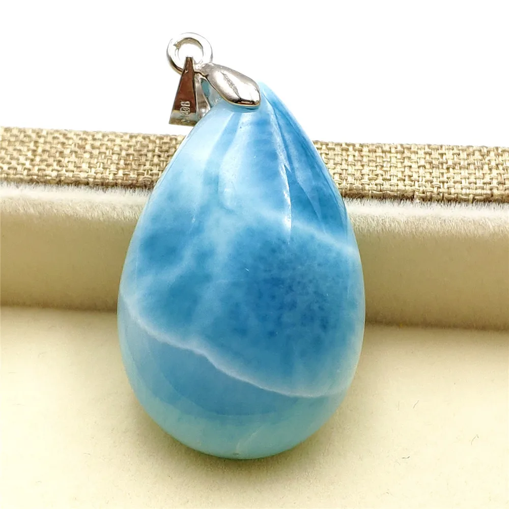 Ожерелье с кулоном из натурального синего камня laristar 30x19x9 мм ааааа для женщин и