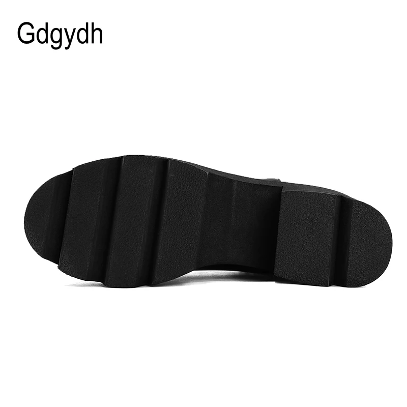 Женские ботильоны из лакированной кожи Gdgydh черные однотонные мотоботы на