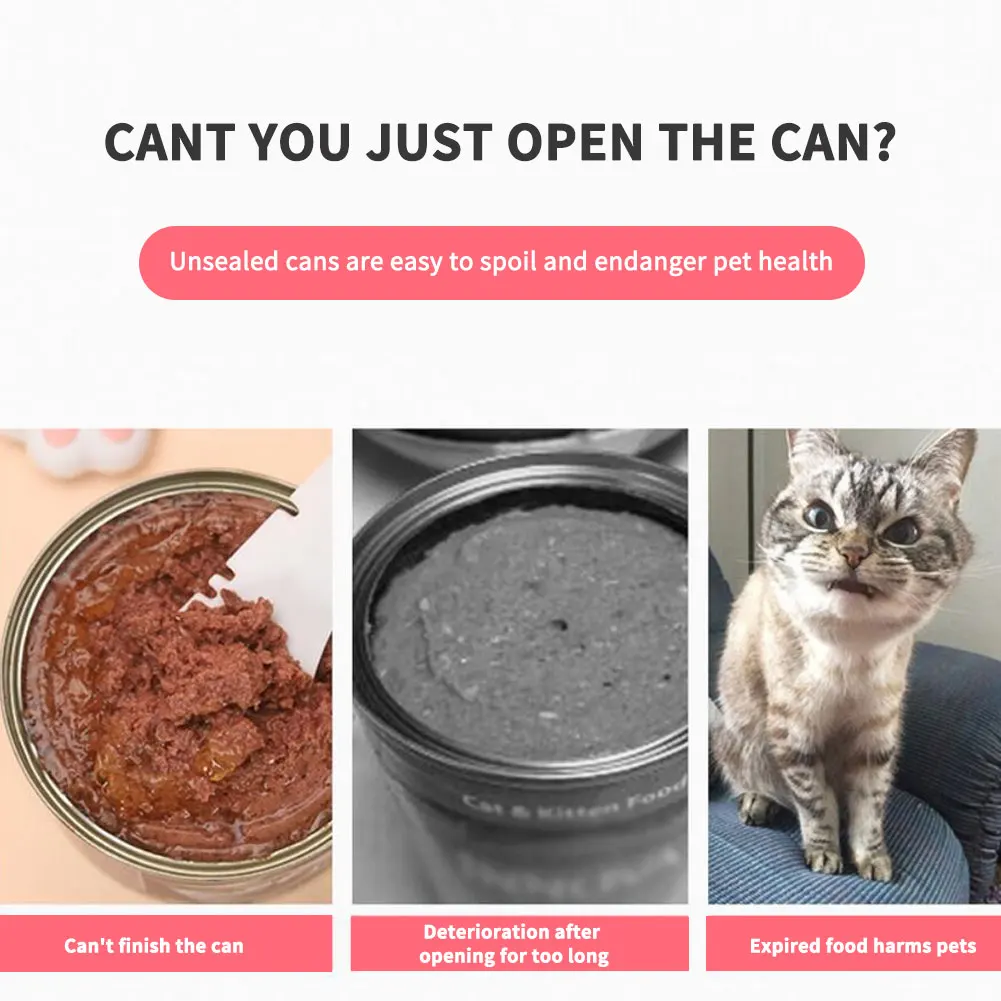

Portable Silicone Dog Cat Canned Lid Pet Food Cover Storage Fresh-keeping Sealed Lids Universal Health Pet Daily Use Supplies