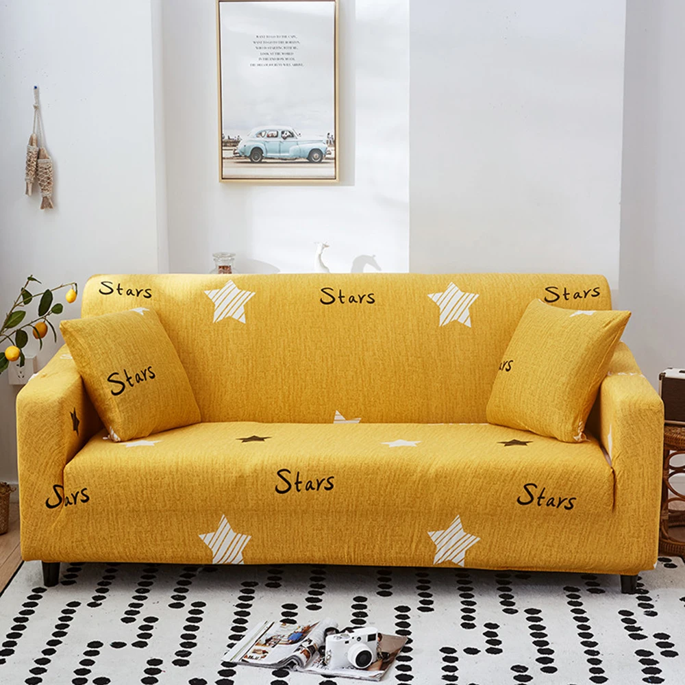 

Multicolor Cushion Sofa Cover Printed Jacquard Thick Anti-Dust Couch Seat Towel Set Slipcovers Corner Armrest Armchair Pouf Home