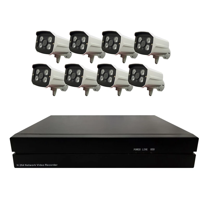 Evolylcam 4CH/8CH POE NVR 2MP 1080P ip камера Onvif P2P наружная ИК для видеонаблюдения CCTV система