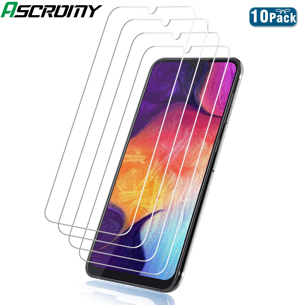 Защитное стекло 9H HD для Samsung Galaxy A50 A80 A60 A10 A70 A40 A20 M30 M10 M20|Защитные стёкла и плёнки