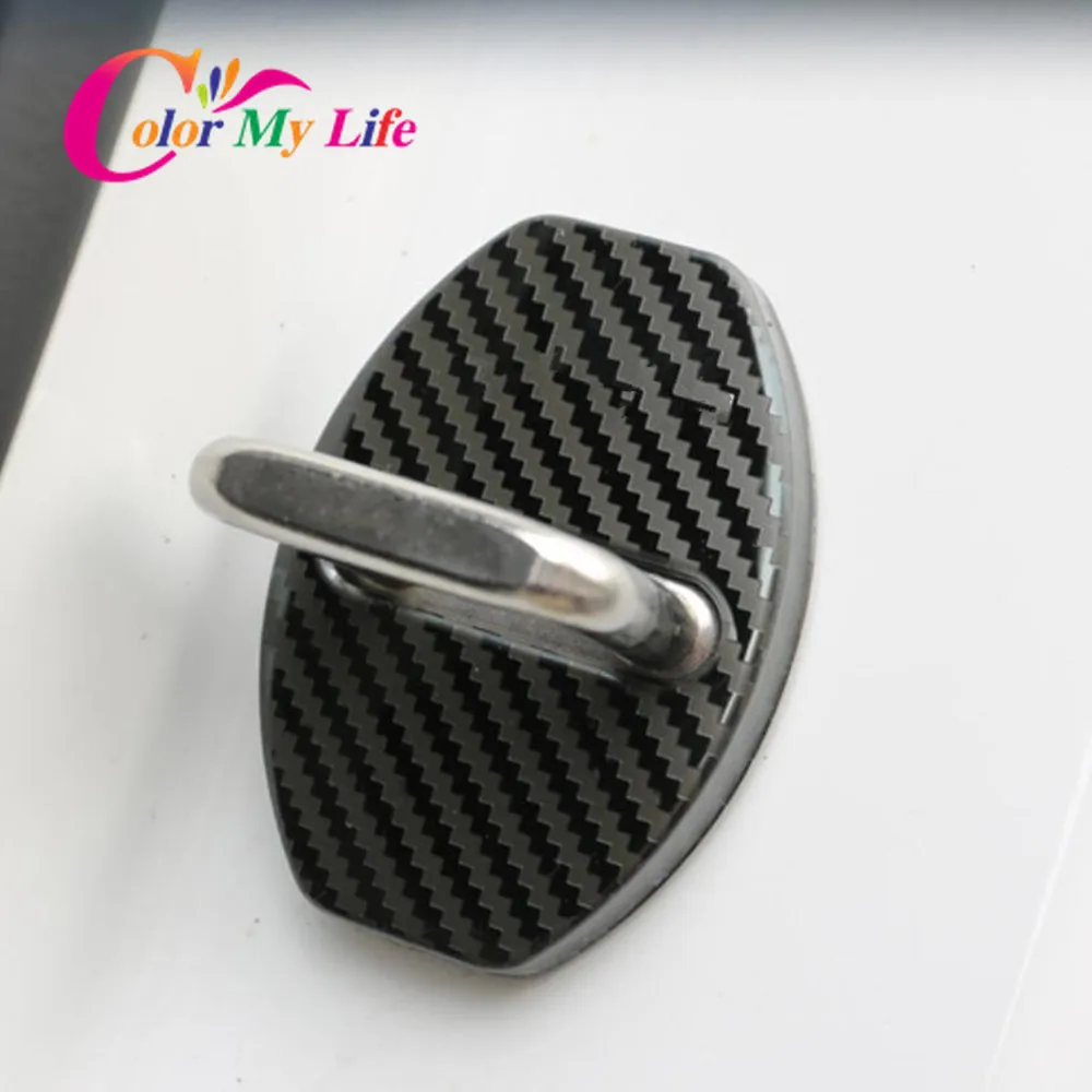 Крышка замка двери из углеродного волокна для Volkswagen VW Touran T5 MK6 Passat B5 B6 B7 Golf 4 5 6 7 Polo