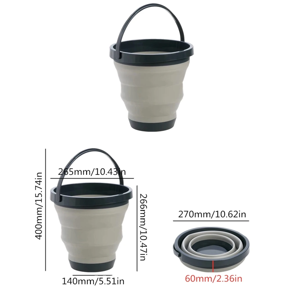 

Portable Folding Bucket Foldable Basin Tourism Outdoor Folding Bucket Fishing Promotion Camping Car Wash Bucket Outdoor Camping
