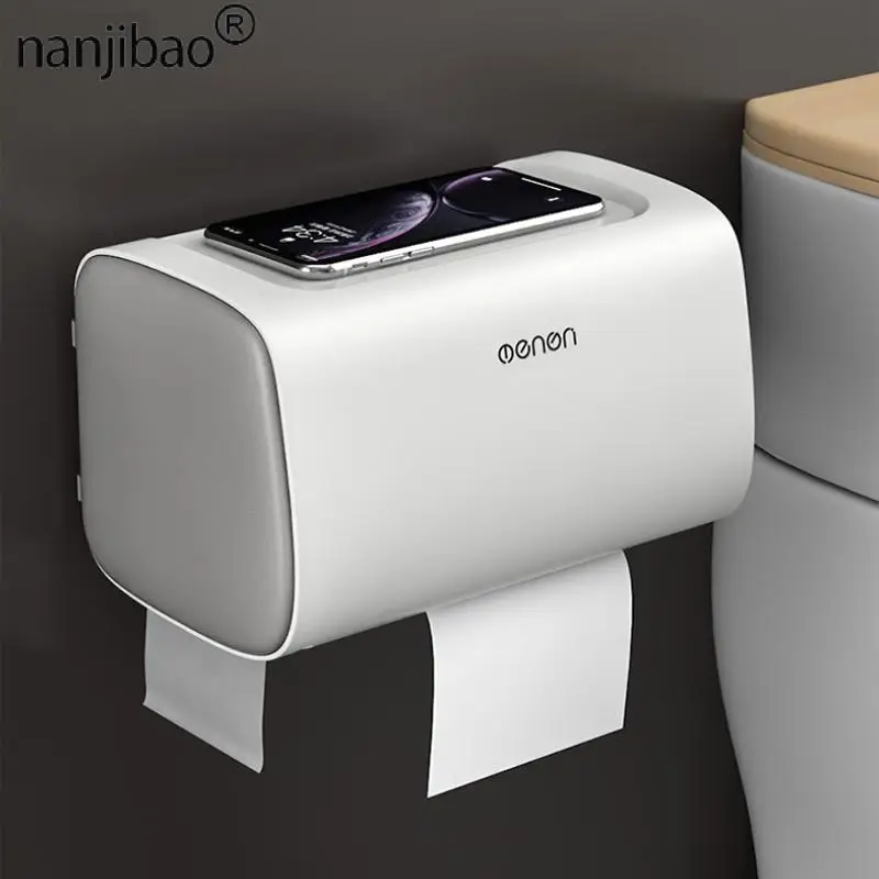 

Nanjibao Multi-function toothbrush holder Toilet brush tissue box Toothpaste dispenser Hair dryer rack Bathroom accessories set