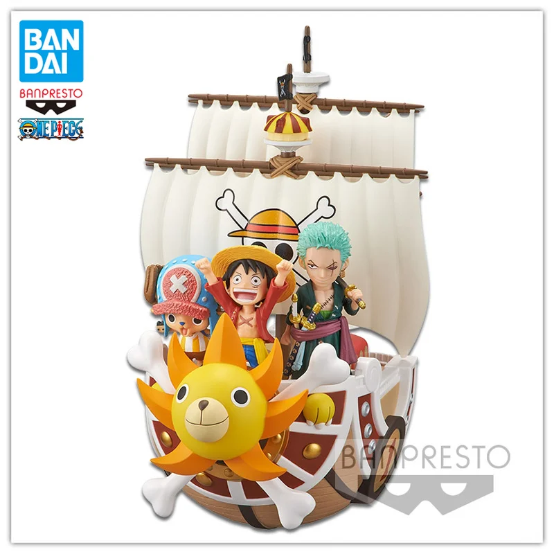 

Original Banpresto Figurine One Piece Mega WCF Figure Luffy Thousand Sunny 19Cm Anime Figure Model Kids Toys Gift